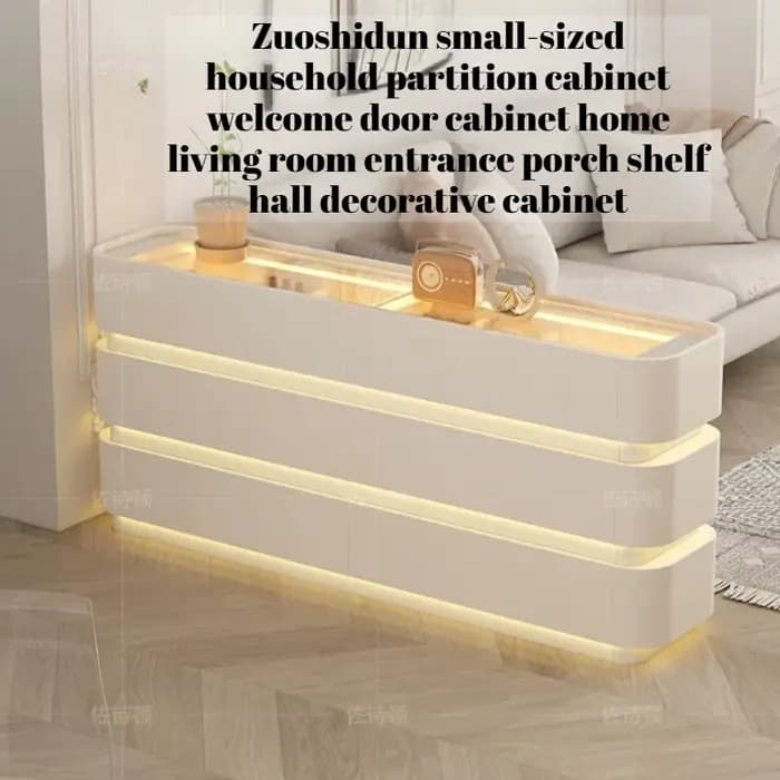 Meuble de rangement en bois avec vitrine pour objets de collection, style Lumières Nordiques, pour chambre et couloir
