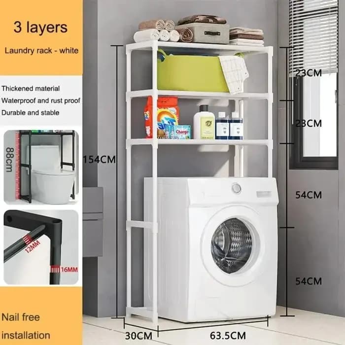 Étagère de rangement multicouche pour toilettes