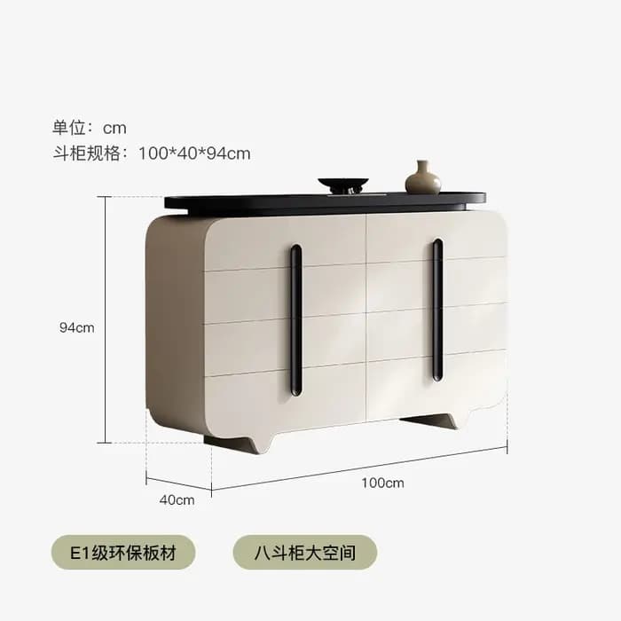 Armoire de luxe élégante et mignonne avec tiroirs, armoires de salon tendance nordiques, meubles mod