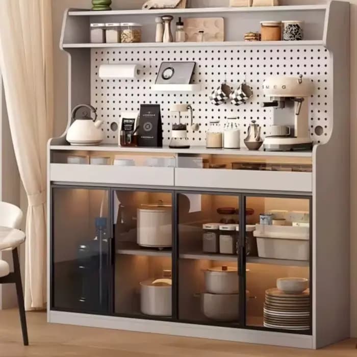 Étagères de cuisine, vitrines de salon