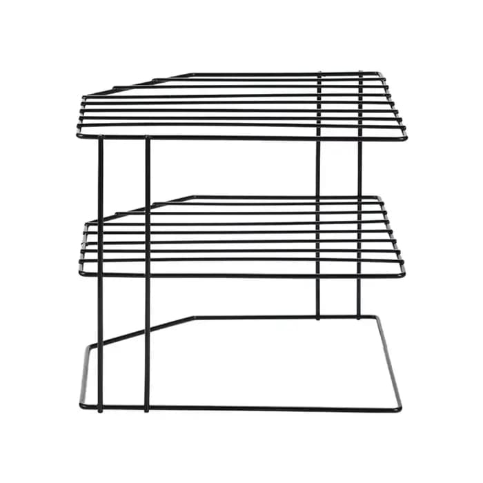 Étagère d'angle de rangement de cuisine, Pot d'assaisonnement, bol, plat, verres, organisateur de comptoir, support de maquillage cosmétique amovible à 3 niveaux