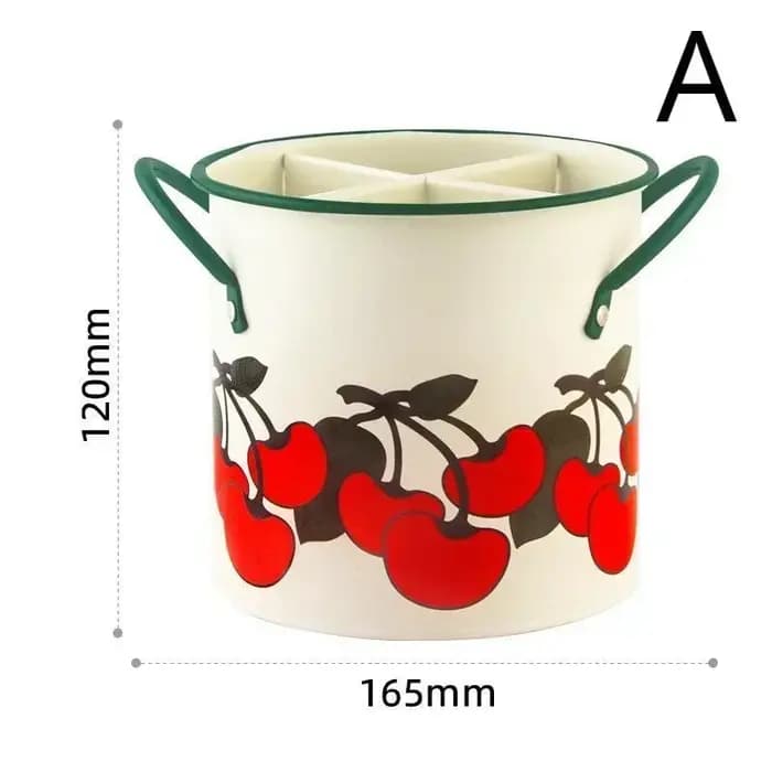 Seau de rangement de vaisselle rétro
