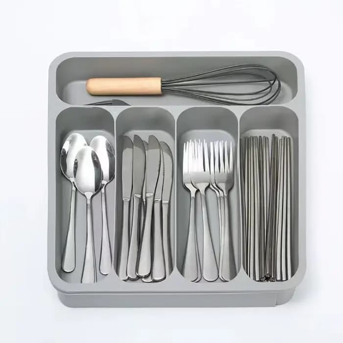 Organisateur de tiroir à couverts en plastique