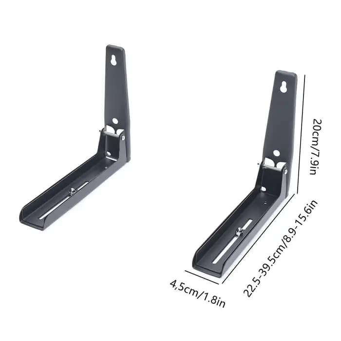 Étagère extensible pliable et robuste, support mural à 2 supports pour four à micro-ondes