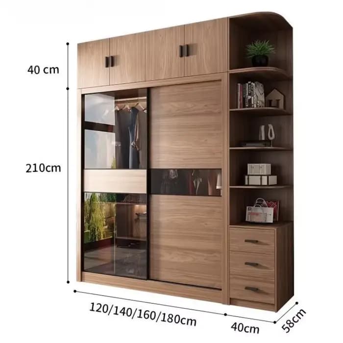 Rangement suspendu garde-robe vêtements Dressing parfum armoire en bois Organization