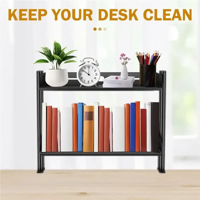 Étagère de bureau à fixation par pince en métal