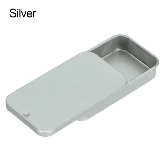 Boîte en fer blanc avec couvercle coulissant