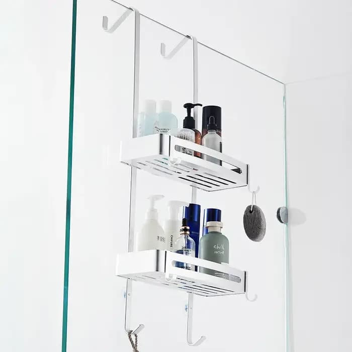 Étagères de bain suspendues noires