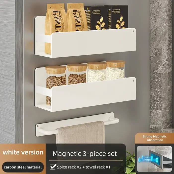 Étagère de rangement magnétique pour épices pour réfrigérateur et four
