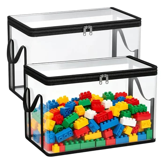 2 boîtes de rangement pour jouets en PVC pliables de 38x24x32 cm