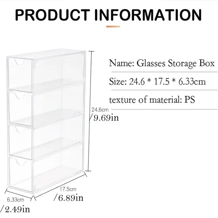 Boîte de rangement à tiroirs en plastique à 4 niveaux