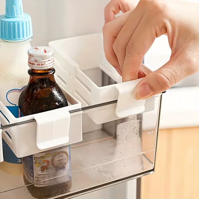 Séparateur de rangement pour réfrigérateur, 2 pièces, cloison de rangement pour porte latérale, déflecteur extensible, organisateur d'étagère pour bouteilles de cuisine