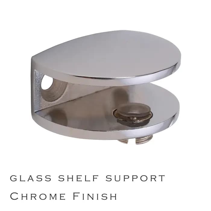 Supports d'étagère en alliage de zinc chromé