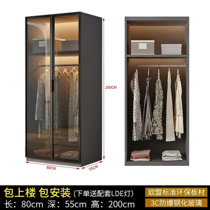 Armoires de luxe pour vêtements dans la pièce