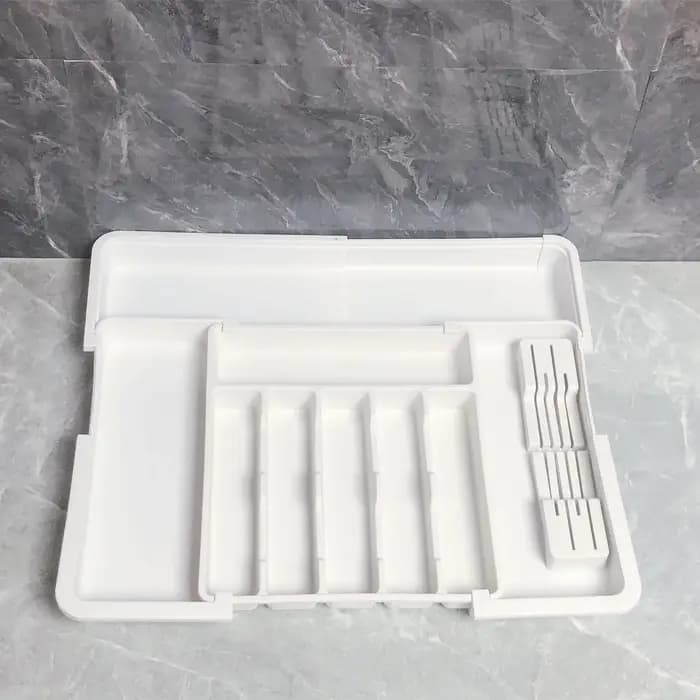 Organisateur de tiroir à couverts extensible et réglable, plateau de rangement pour ustensiles de cu