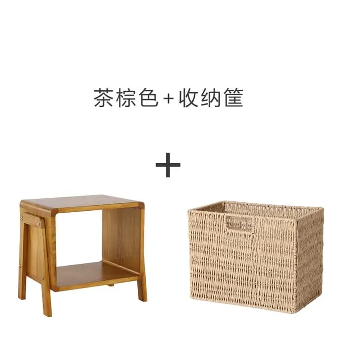 Banc de rangement polyvalent en bois créatif japonais