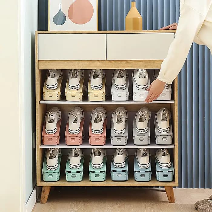 Étagères de rangement réglables pour chaussures