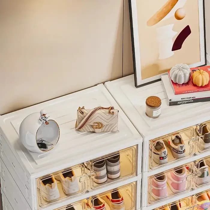 Étagère à chaussures pliable de style nordique