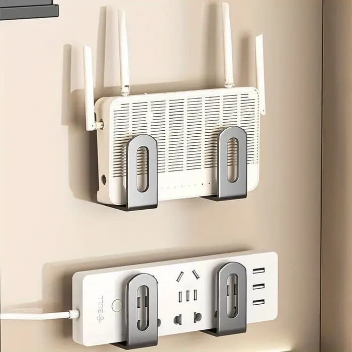 Étagère murale à double couche - adaptée aux routeurs