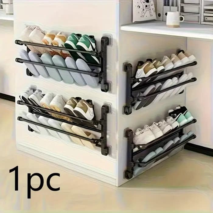 Nouvelle étagère à chaussures murale gain de place - Conception robuste multi-niveaux