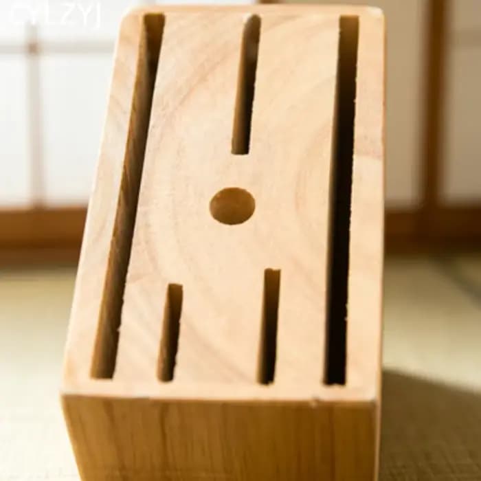 Bloc à couteaux de cuisine créatif en bois – Support de rangement vertical