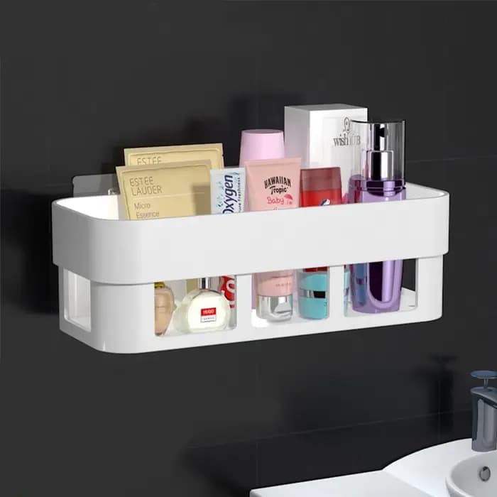 Étagère murale en plastique pour salle de bain, panier de rangement pour toilettes, solide, sans tra