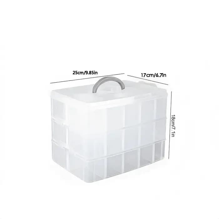 Boîte de rangement empilable à 3 niveaux pour scrapbooking – Idéale pour ranger les petits articles ménagers et les accessoires de bricolage