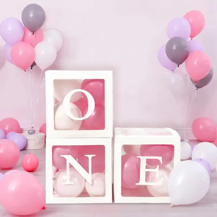 Boîte à lettres en forme de ballon pour décorations de fête de 1er anniversaire