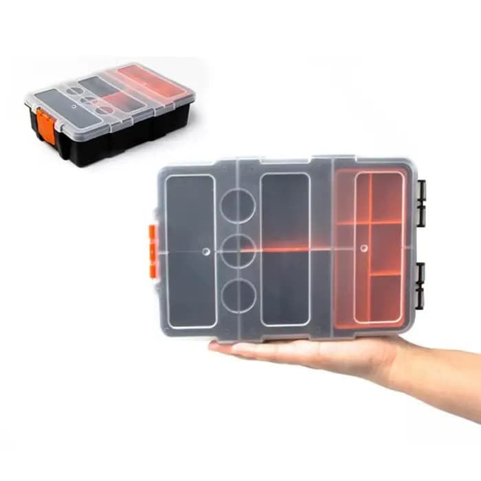 Boîte de rangement portable multi-compartiments pour matériel