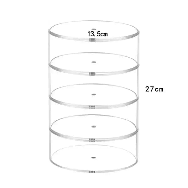Boîte de rangement magnétique empilable cylindrique en acrylique transparent