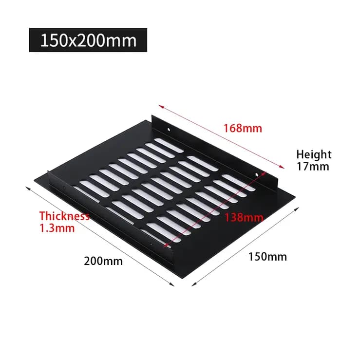 Grille de Ventilation rectangulaire en aluminium pour armoire