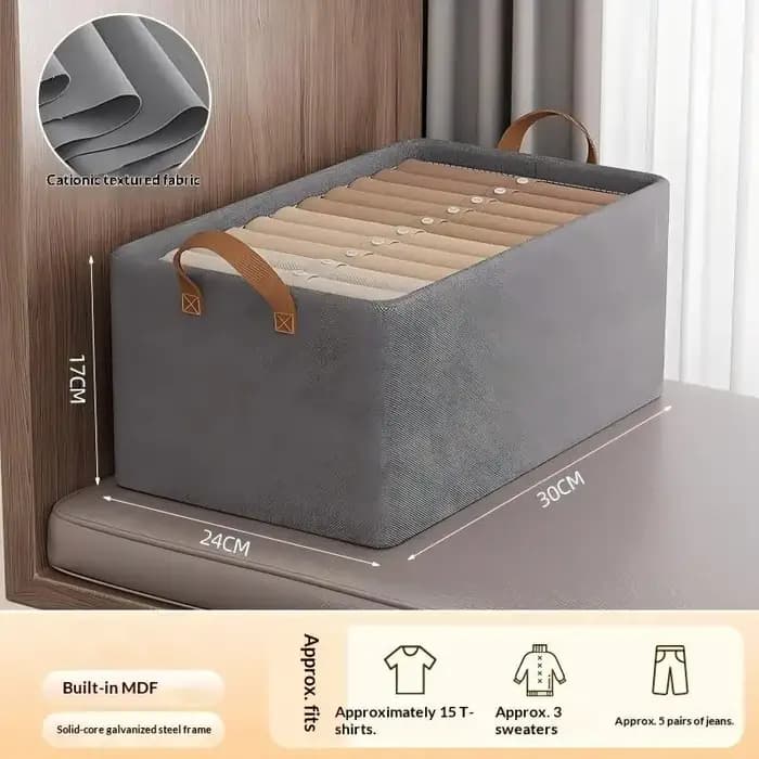 Boîte de rangement pliable en tissu pour la maison