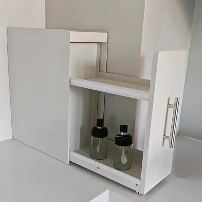 Étagère à épices extractible pour comptoir de cuisine étroit