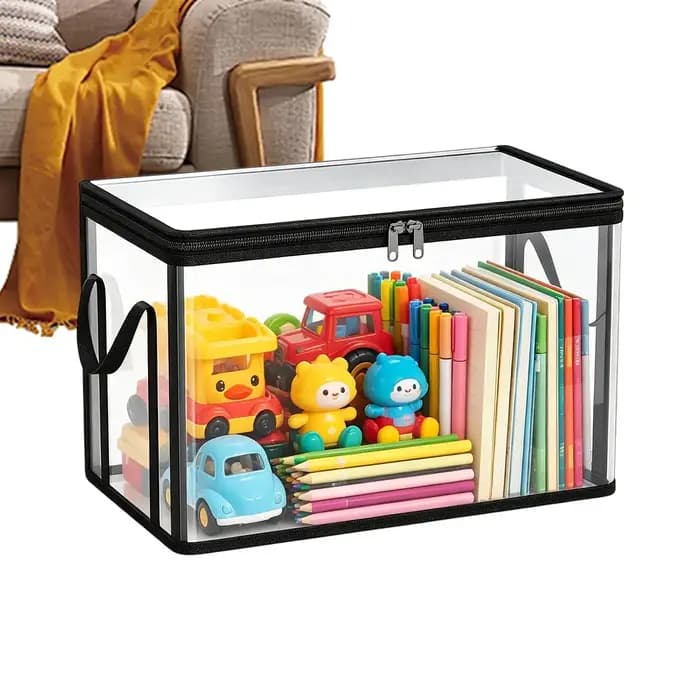 Boîtes de rangement empilables transparentes