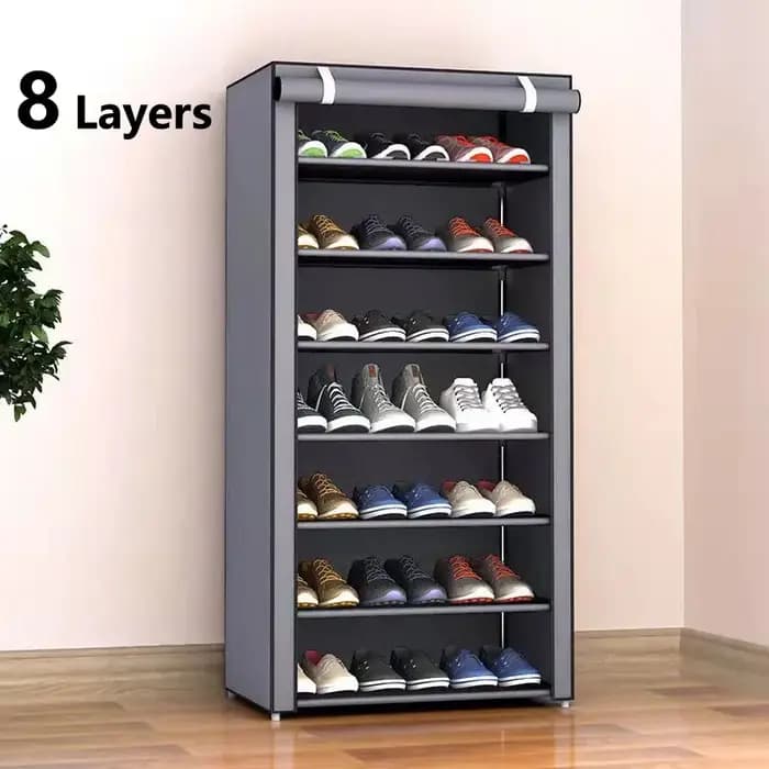 Organisateur de chaussures à 8 niveaux peu encombrant - Rangement