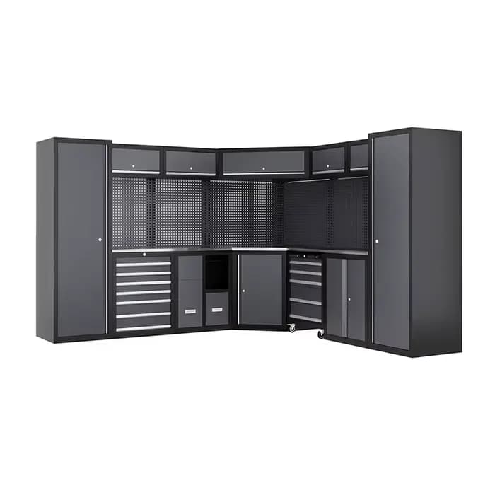 Armoire à outils modulaire avec établi pour garage et atelier