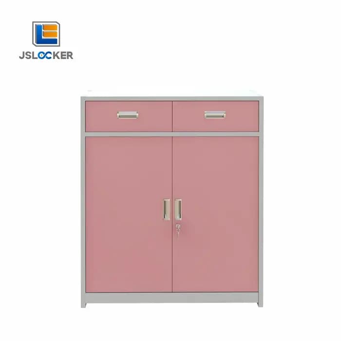 Armoire de rangement en métal moderne, casier de bureau en métal, armoire tout en acier avec Double