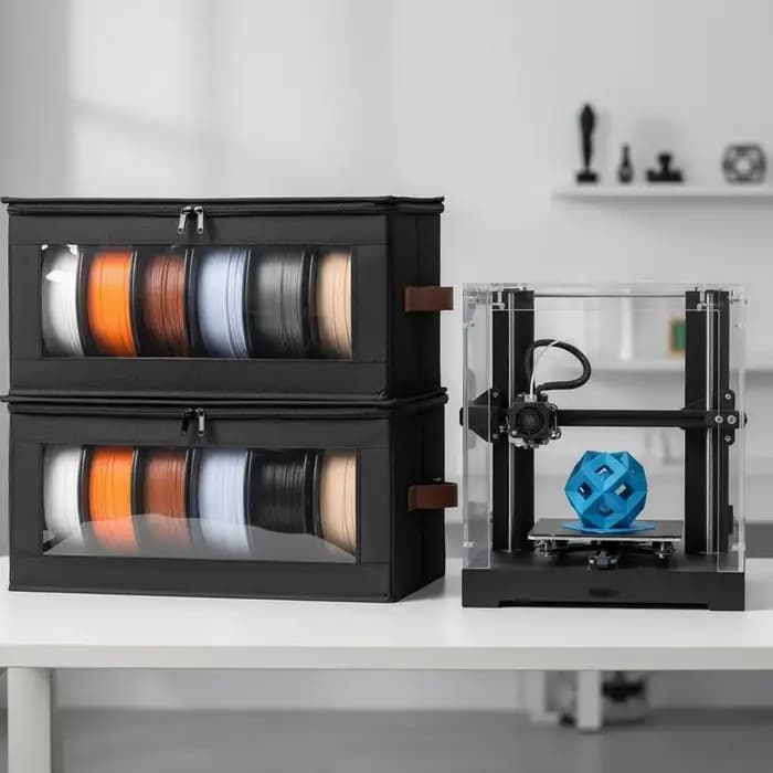 Boîte de rangement pour filament d'imprimante 3D, anti-poussière, anti-humidité, grande capacité, organisateur de filament, accessoires d'impression 3D