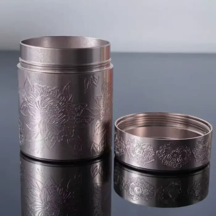 Boîte à thé portable mini épaissie en aluminium