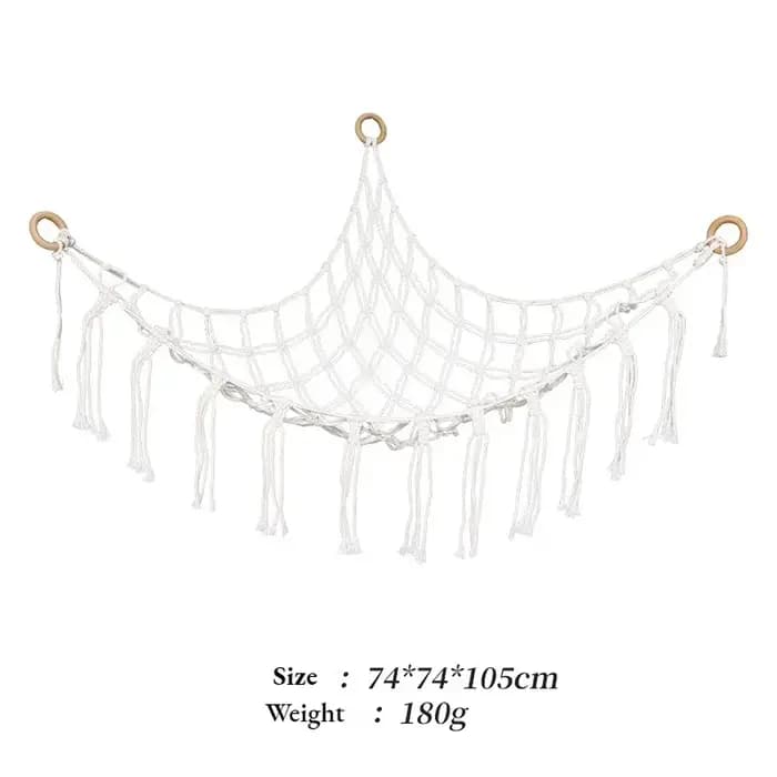 Hamac Net jouets stockage Boho décor chambre d'enfants jouets animaux en peluche jouets hamac Net or