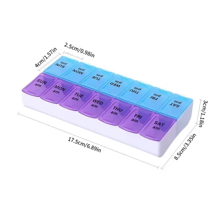 Boîte à médicaments pratique portable de 14 jours