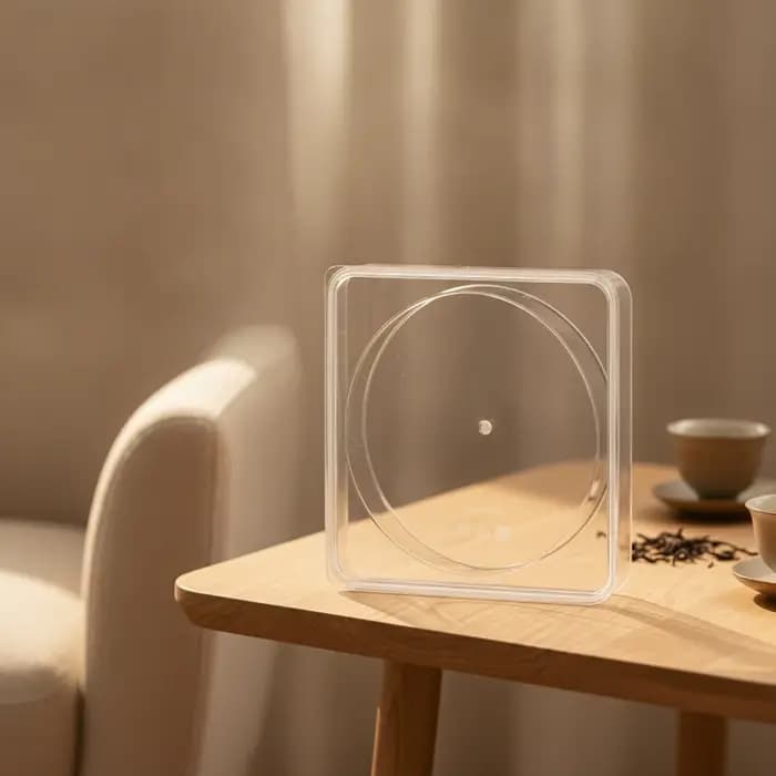 Boîte de rangement pour gâteaux de thé en plastique avec couvercle, organisateur anti-poussière et d