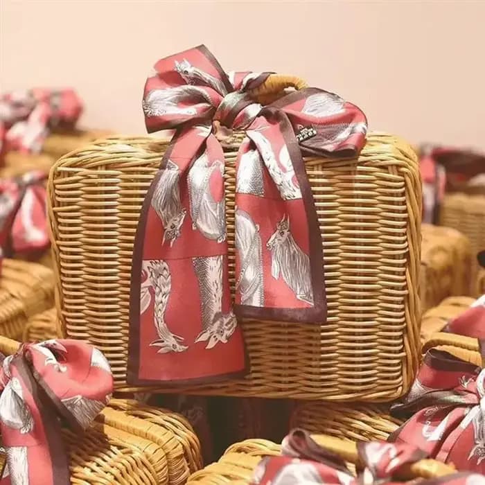 Mir de Rangement Vintage en Rotin