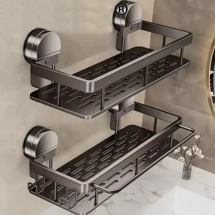 Étagère de salle de bain à ventouse sans perçage