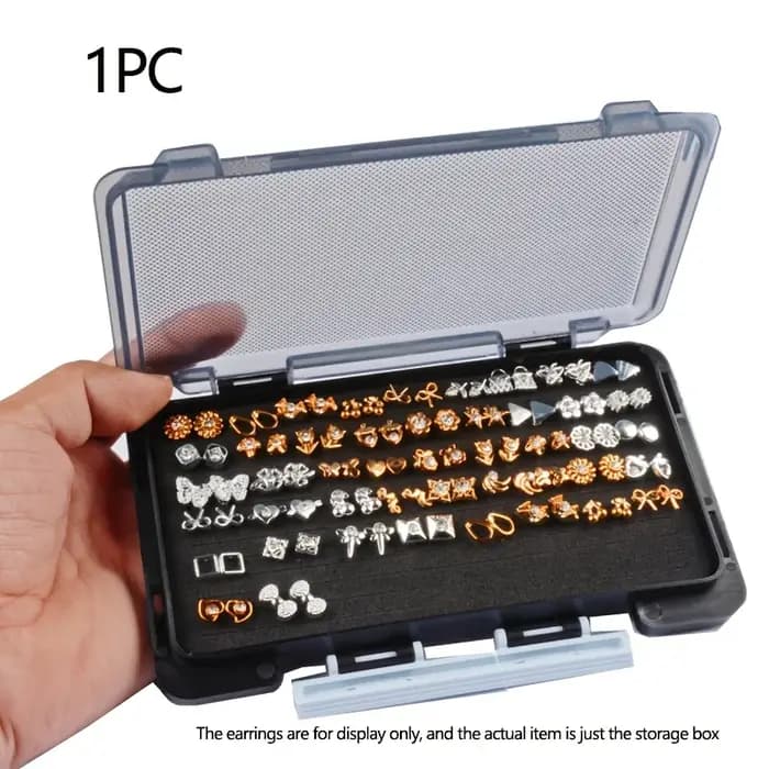 Boîte de rangement portable pour boucles d'oreilles