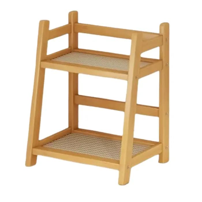 Étagère à épices à 2 niveaux en bambou
