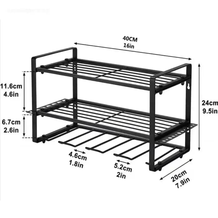 Étagère murale robuste à 3 niveaux pour outils