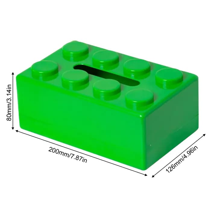 Boîte à mouchoirs créative, bloc de construction de dessin animé, boîte à mouchoirs avec une valeur esthétique élevée pour serviettes domestiques, boîte de rangement à tiroir en papier