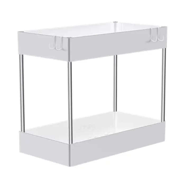 Organisateur de rangement sous évier à 2 niveaux, étagère multifonctionnelle, armoire de rangement s