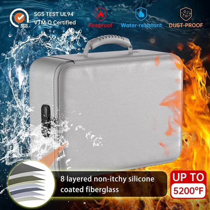 5200 ℉ Organisateur de documents ignifuge avec serrure